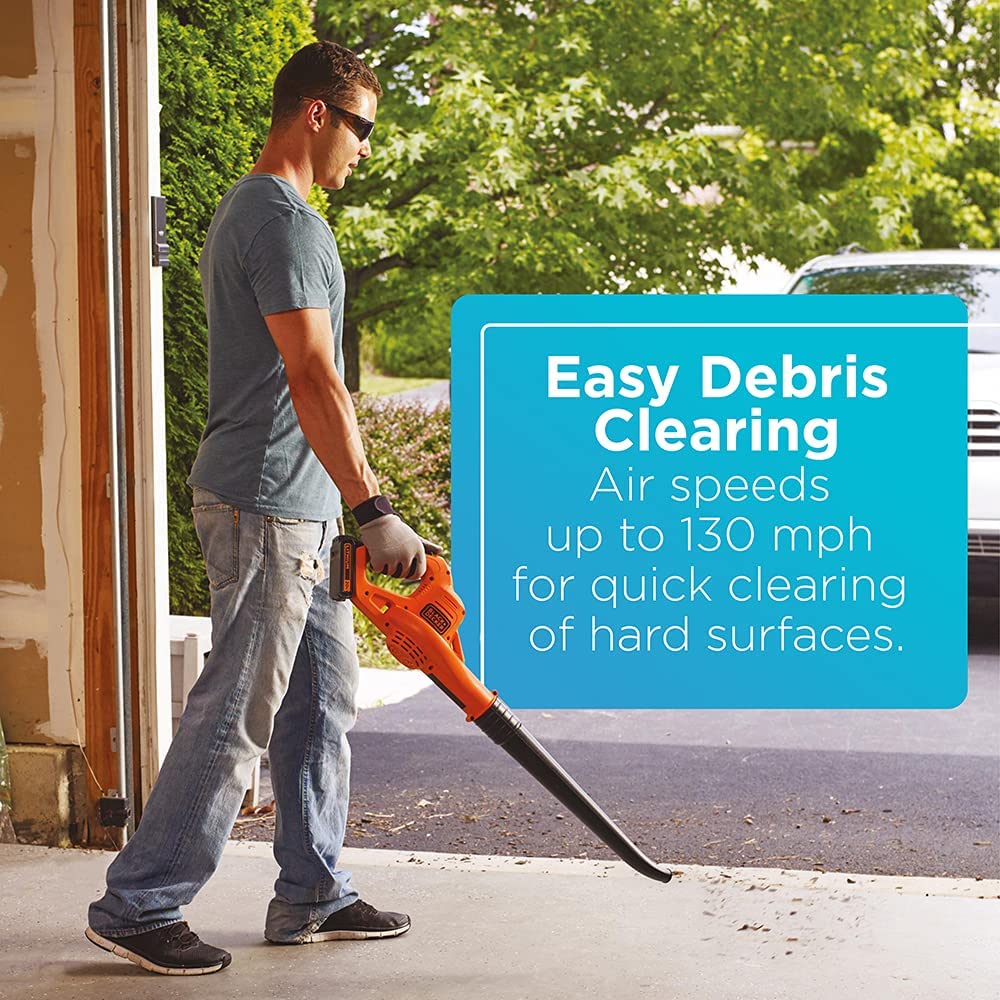 Open Box -  Black & Decker LSW221 20V 130 MPH 100 CFM 20-Volt Cordless Handheld Leaf Sweeper BLACK & DECKERBullseye Deals