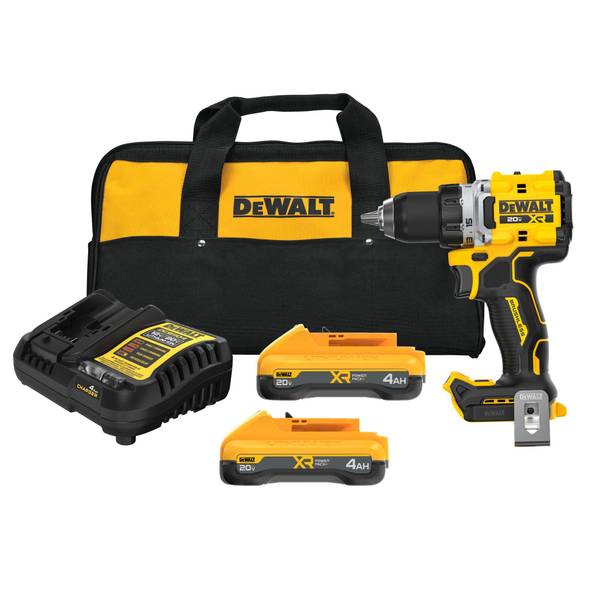 Used - 20V XR Lithium-Ion Cordless Brushless 1/2 in. Drill/Driver Kit with (2) 4.0 Ah Batteries and Charger