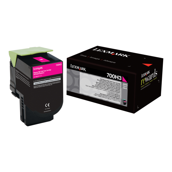 Lexmark (700H3) High Yield Magenta Toner Cartridge (3 000 Yield) 70C0H30 LexmarkBullseye Deals