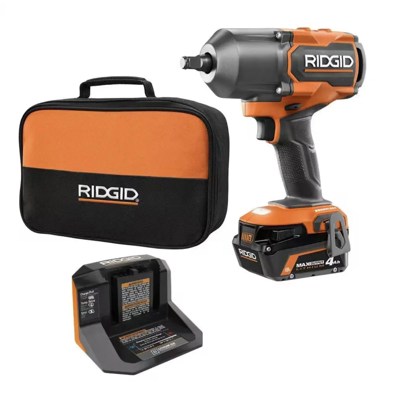 Open Box -  RIDGID 18V Brushless Cordless 4-Mode 1/2 in. High-Torque Impact Wrench Kit with 4.0 Ah Battery and Charger RIDGIDBullseye Deals