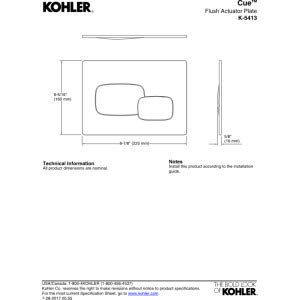 Open Box - Kohler K-5413-BN - Flush Actuator Part