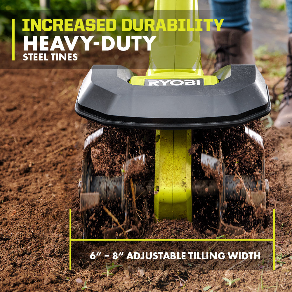 Open Box -  RYOBI ONE+ 8 in. 18V Cordless Cultivator (Tool-Only)