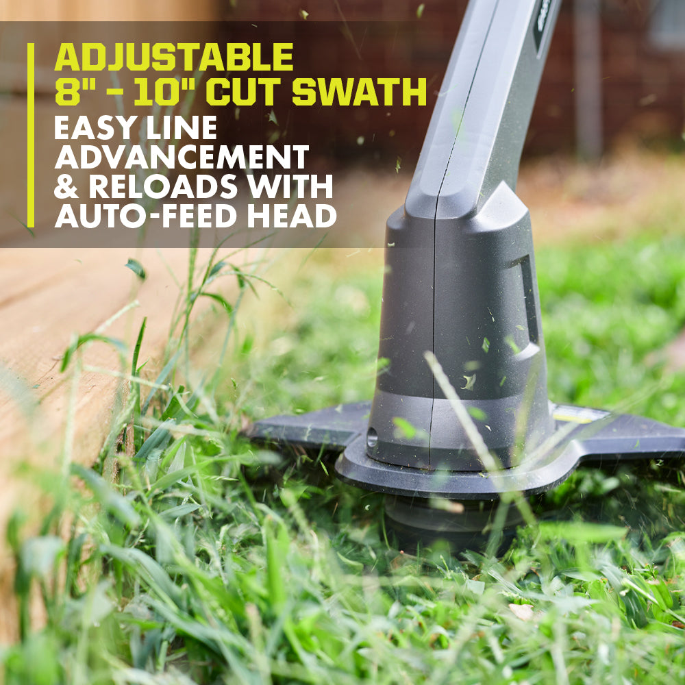 Open Box - RYOBI ONE+ 18V 10 in. Cordless Battery String Trimmer/Edger with 2.0 Ah Battery and Charger