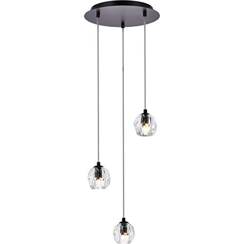 Open Box - Elegant Lighting 3505D12BK - Pendants Indoor Lighting