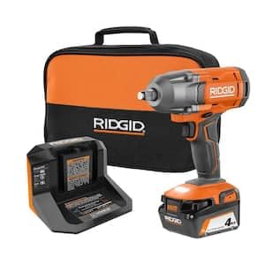 Open Box -  RIDGID 18V Cordless 1/2 in. Impact Wrench Kit with 4.0 Ah Battery and Charger