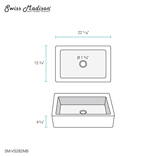 Open Box - Swiss Madison SM-VS282MB - Lavatory Sink Fixture