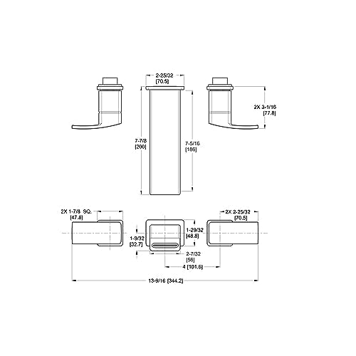Open Box - Pfister LG49-DF3B Kenzo Wall Mounted Bathroom Faucet - Less Valve