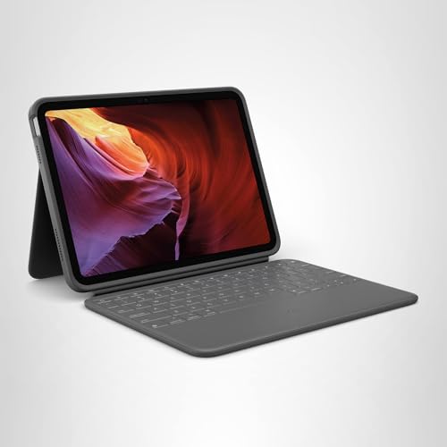 Open Box -  Logitech Rugged Folio Keyboard Case for Apple iPad Latest Model A16 chip 10th Gen