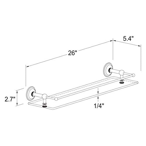 Open Box - Ginger 2635T-24/PN 24" Gallery Shelf from the London Terrace Collection