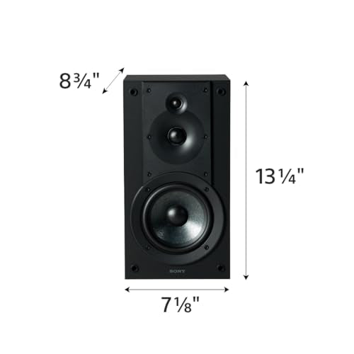 Certified Refurbished - Sony CS Speakers, SS-CS5M2 3-Way 3-Driver Hi-res Bookshelf Speakers (Pair), 2025 Model SonyBullseye Deals