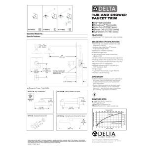 Open Box - Delta T17T267-SS Ara TempAssure 17T Series Dual Function Thermostatic Shower Trim Package with H2Okinetic Shower Head and Integrated Volume Control - Less Rough-In Valve