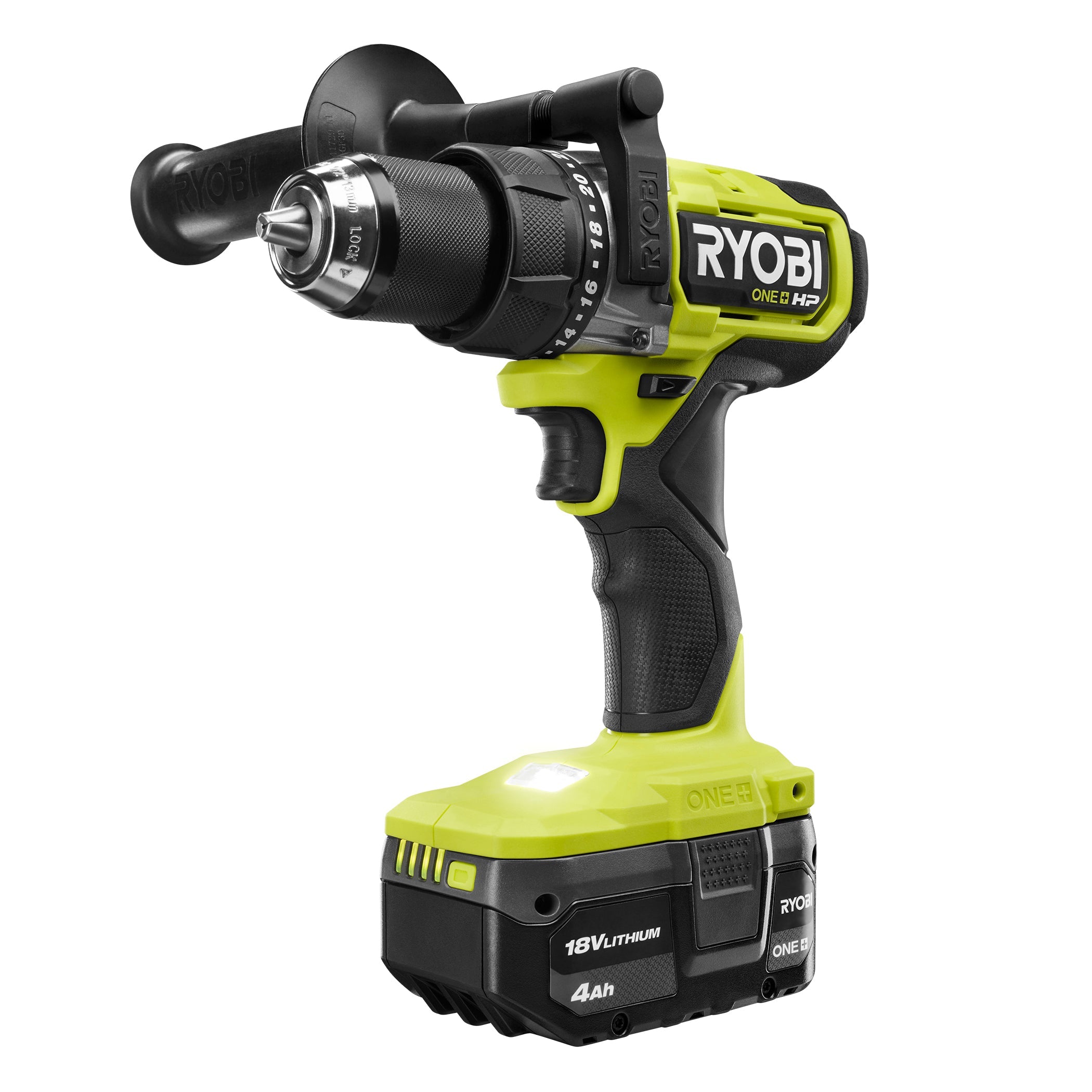 Open Box -  RYOBI ONE+ HP 18V Brushless Cordless 1/2 in. Hammer Drill Kit with (1) 4.0 Ah High Performance Battery, Charger, and Tool Bag RYOBIBullseye Deals