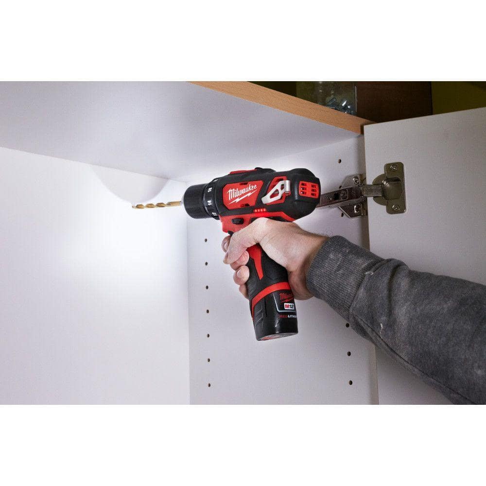 Open Box - Milwaukee 2494-22 M12 Cordless Combo Drill 2 Battery Bundle MilwaukeeBullseye Deals