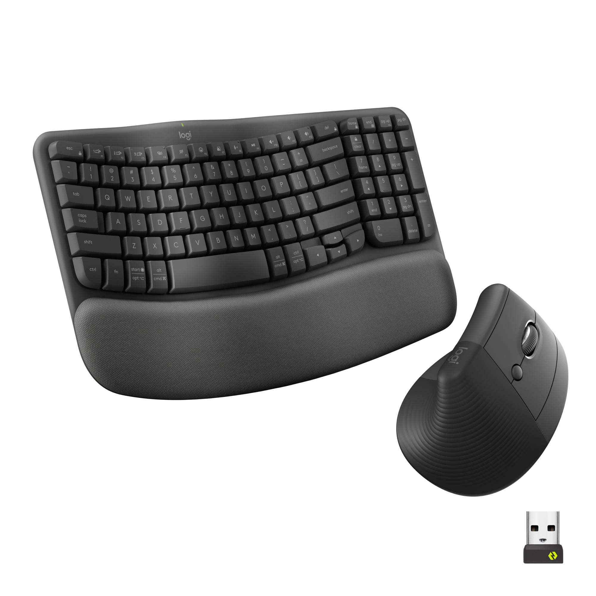 Open Box -  Wave Keys & Lift Vertical Mouse Combo - Graphite