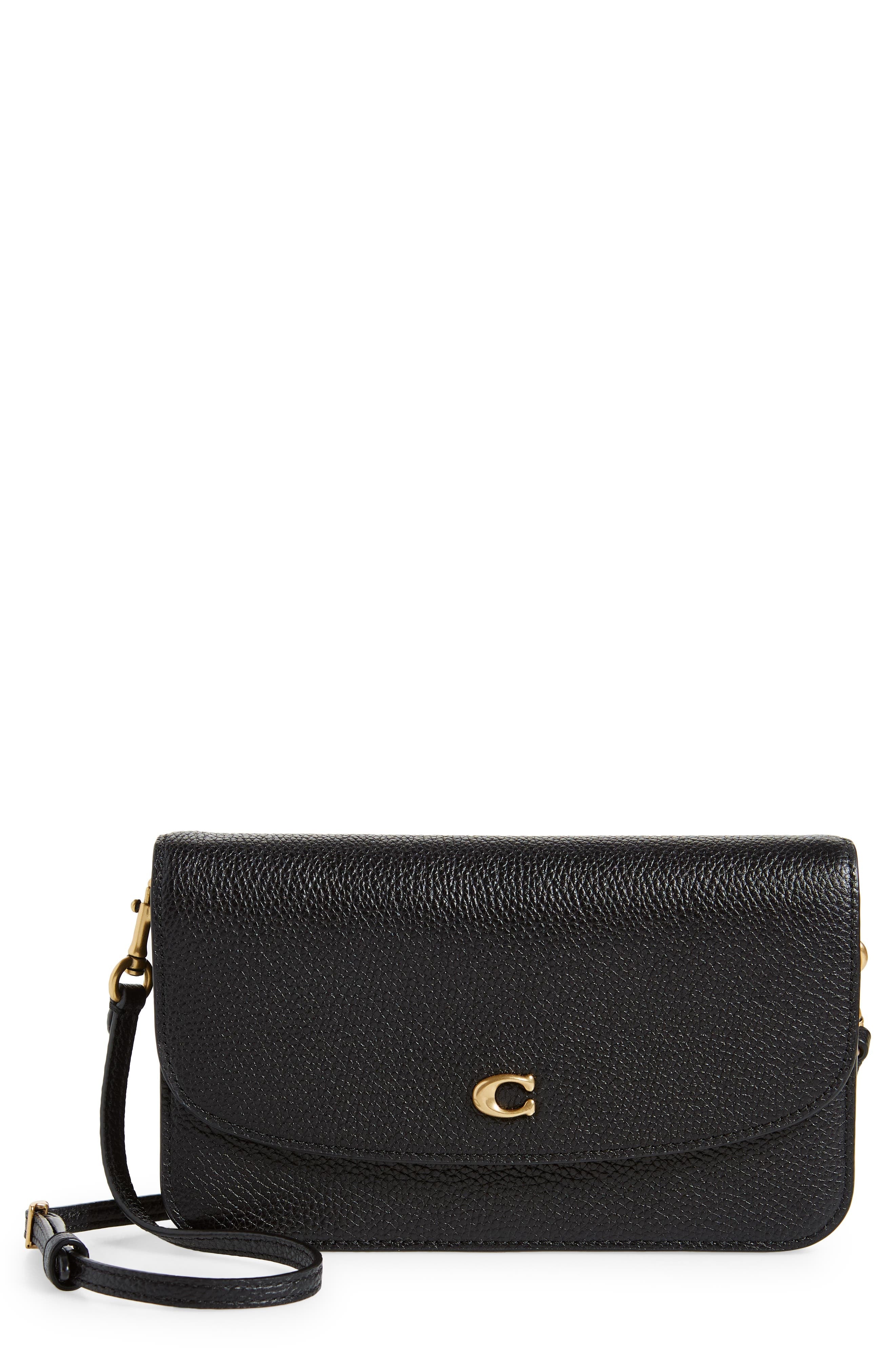 COACH Polished Pebble Leather Hayden Crossbody, Black CoachBullseye Deals