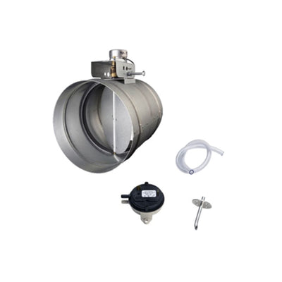 Open Box - Zephyr MUA008A 8" Round Universal Make Up Air Damper with 24VAC 60 Hz AC Motor