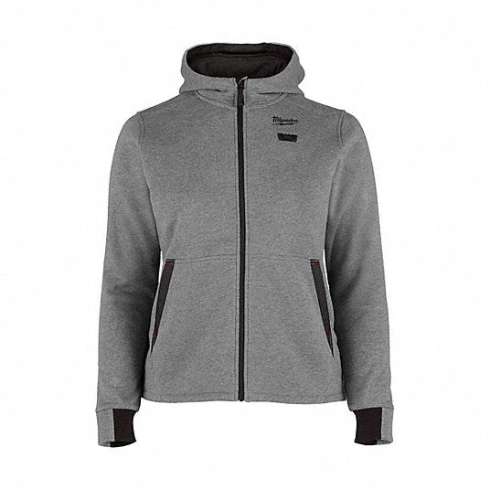 Open Box -  Women's Small M12 12-Volt Lithium-Ion Cordless Gray Heated Jacket Hoodie Kit