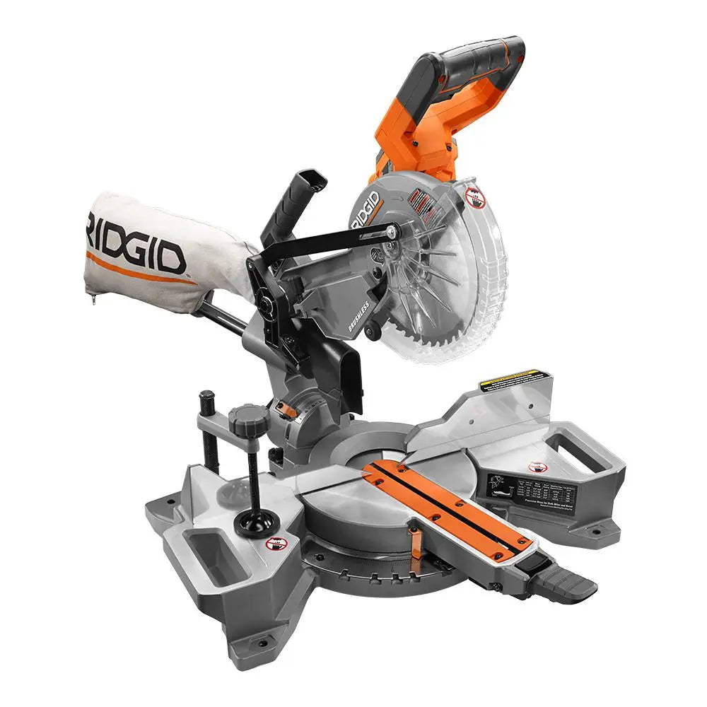 Used - Light Use - RIDGID 18V Brushless 7-1/4 in. Dual Bevel Sliding Miter Saw (Tool Only) - Secondipity