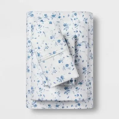 400 Thread Count Floral Print Cotton Performance Sheet Set Floral - Threshold ThresholdBullseye Deals