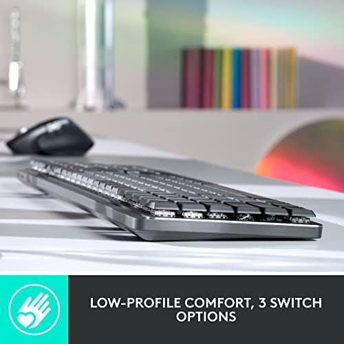 Open Box -  MX Mechanical Wireless Illuminated Performance Keyboard-GRAPHITE-US-2.4GHZ/BT-CLICKY 920-010549