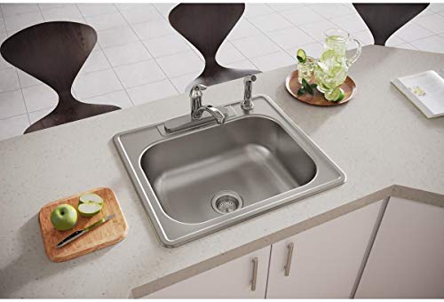 Open Box - Elkay DSE125223 Dayton 25" Single Basin Drop In Stainless Steel Kitchen Sink