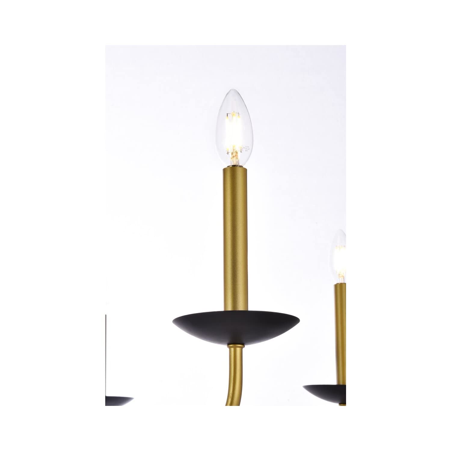 Open Box - Elegant Lighting LD812D36BRK - Chandeliers Indoor Lighting
