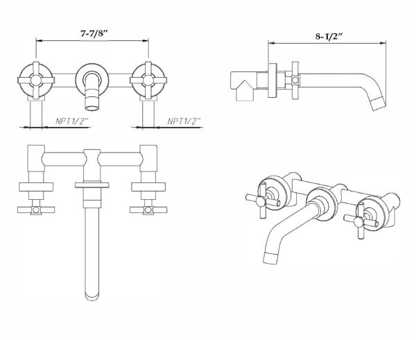 Open Box - DreamLine FTSC0308X04 - Tub Filler Faucet