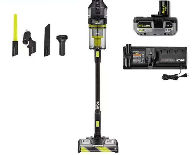 Open Box -  Ryobi ONE+ HP 18V Brushless Cordless Advanced WHISPER Series Stick Vacuum Kit with 4.0 Ah Battery and Charger