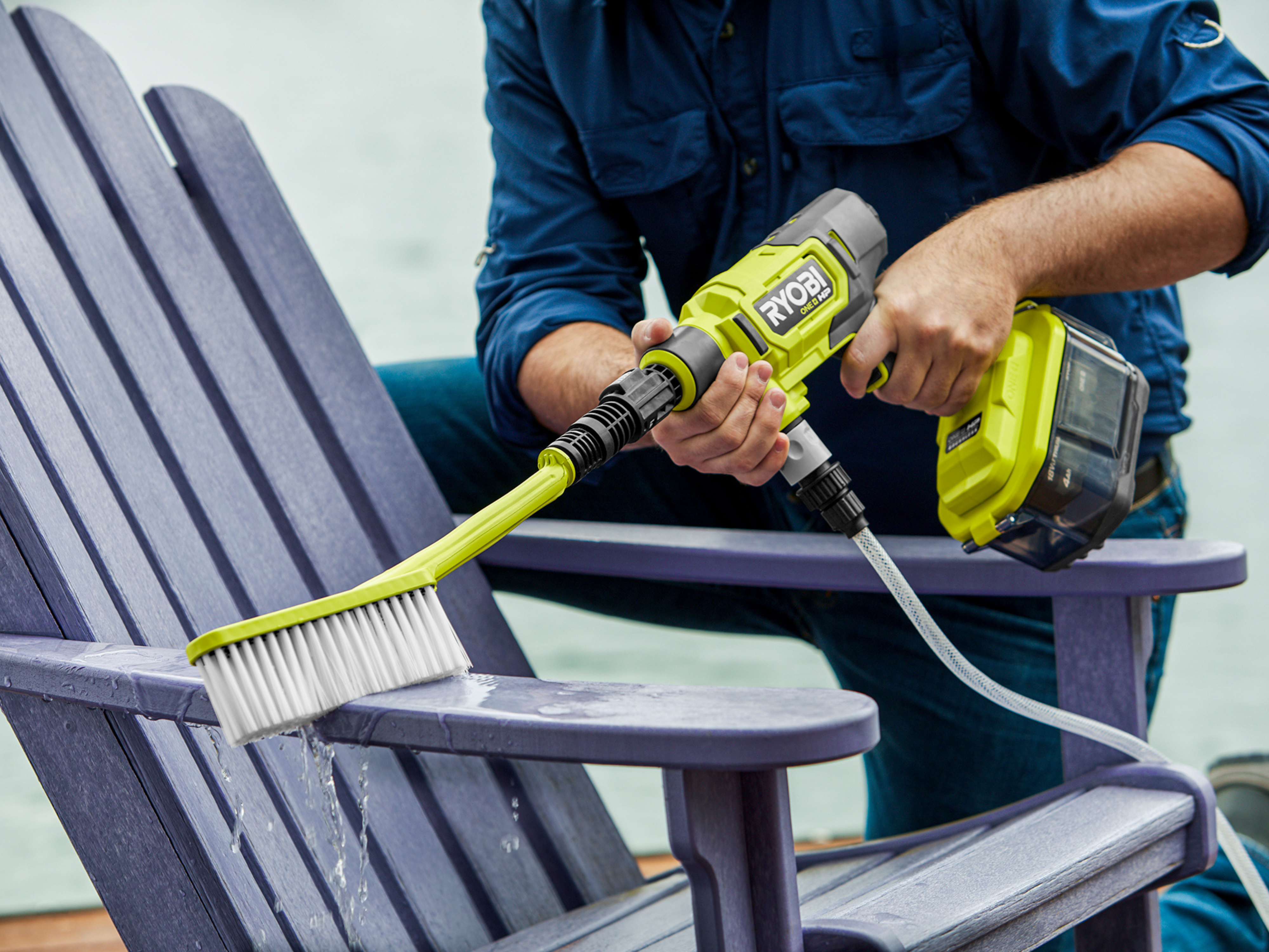 Open Box -  RYOBI ONE+ HP 18V Brushless EZClean 600 PSI 0.7 GPM Cordless Cold Water Power Cleaner (Tool Only) RYOBIBullseye Deals