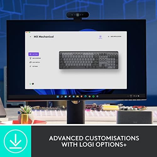 Open Box -  MX Mechanical Wireless Illuminated Performance Keyboard-GRAPHITE-US-2.4GHZ/BT-CLICKY 920-010549
