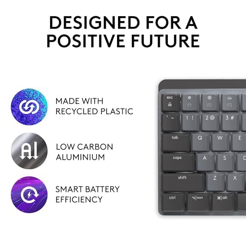 Open Box -  MX Mechanical Wireless Illuminated Performance Keyboard-GRAPHITE-US-2.4GHZ/BT-CLICKY 920-010549