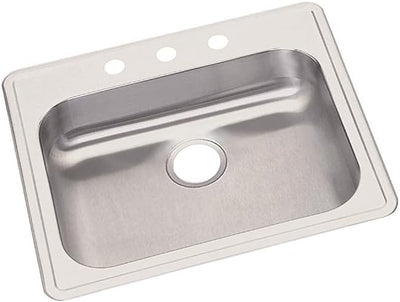 Open Box - Elkay GE125223 Dayton 25" Single Basin Drop In Stainless Steel Kitchen Sink