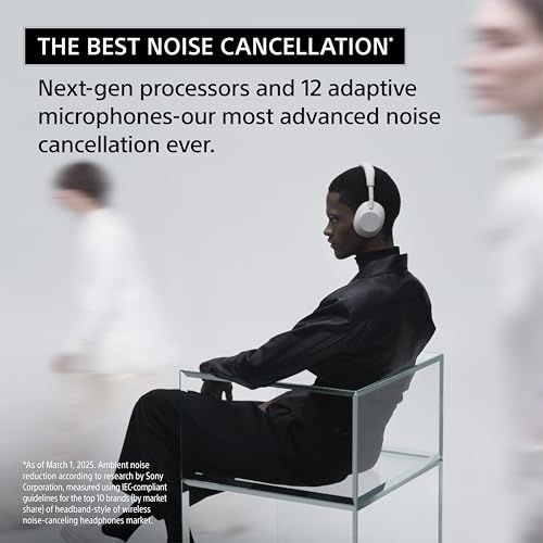 Open Box -  Sony WH-1000XM6 The Best Wireless Noise Canceling Headphones - Platinum Silver SonyBullseye Deals