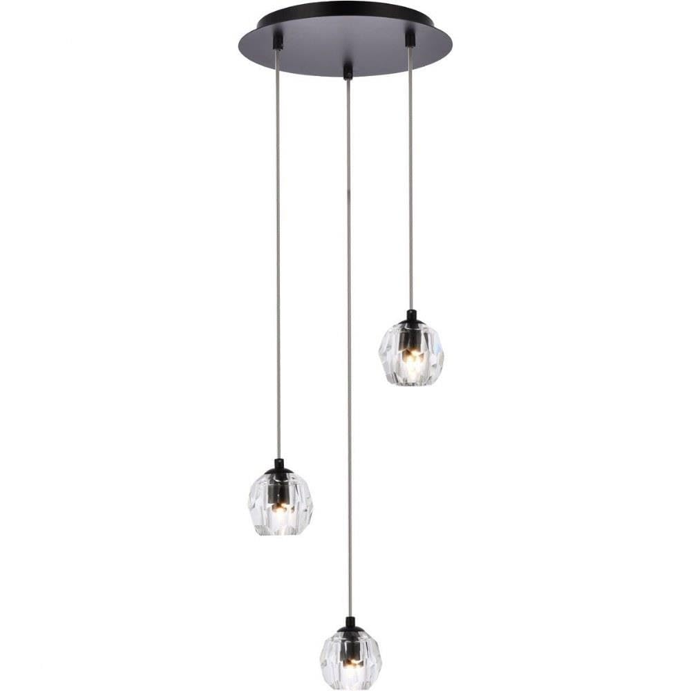 Open Box - Elegant Lighting 3505D12BK - Pendants Indoor Lighting