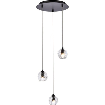 Open Box - Elegant Lighting 3505D12BK - Pendants Indoor Lighting