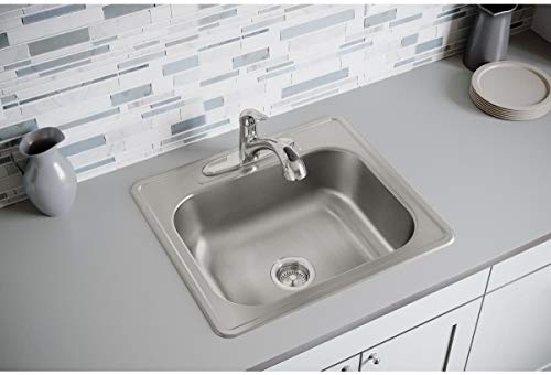 Open Box - Elkay DSE125223 Dayton 25" Single Basin Drop In Stainless Steel Kitchen Sink
