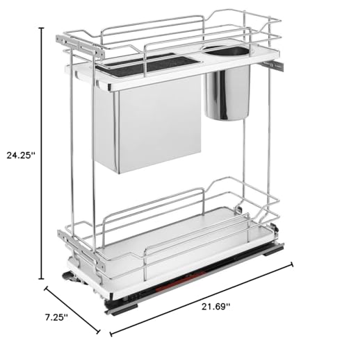 Open Box - Rev-A-Shelf 5322KB-BCSC-6-GR - Cabinet and Kitchen Organizers
