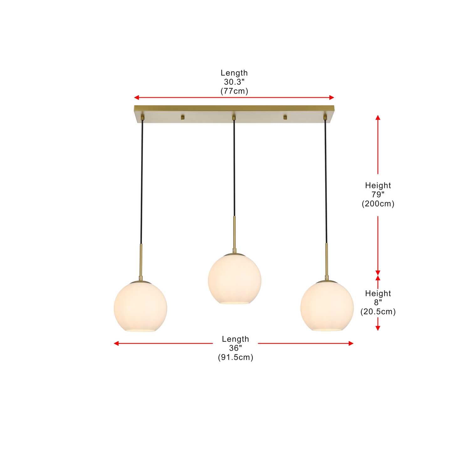 Open Box - Elegant Lighting LD2237SG - Pendants Indoor Lighting