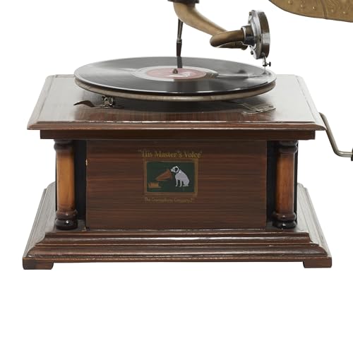 Open Box -  DecMode 28 H  18 W Wood Vintage Gramophone  Copper  1 - Piece DecModeBullseye Deals