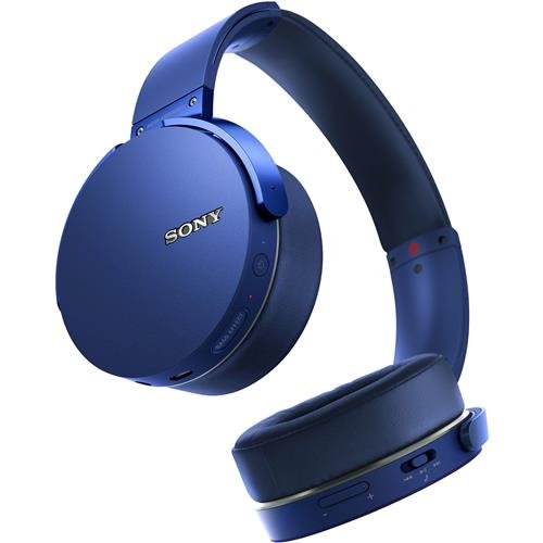 Certified Refurbished - Sony MDR-XB950B1 Extra Bass Bluetooth Wireless Over-Ear Headphones Blue