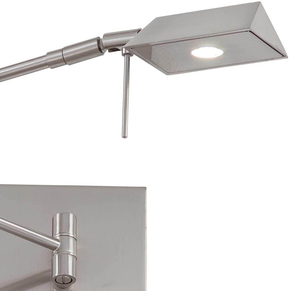 Open Box - Kovacs P4318-084 1 Light 6.25" Height LED Plug In Wall Sconce in Brushed Nickel with Pyramid Shade from the George's Reading Room Collection