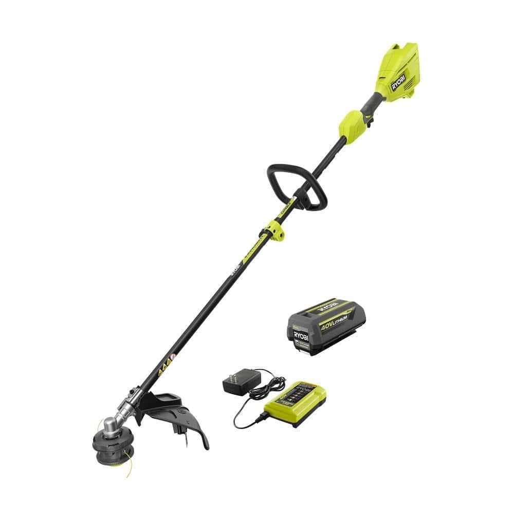 Open Box -  Ryobi 40V 15 in. Expand-It Cordless Battery Attachment Capable String Trimmer with 4.0 Ah Battery and Charger