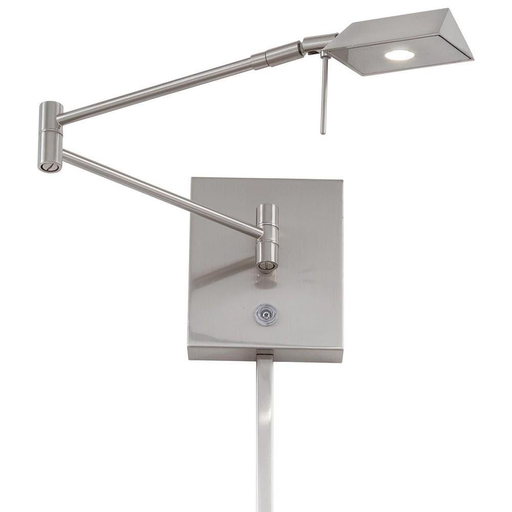 Open Box - Kovacs P4318-084 1 Light 6.25" Height LED Plug In Wall Sconce in Brushed Nickel with Pyramid Shade from the George's Reading Room Collection
