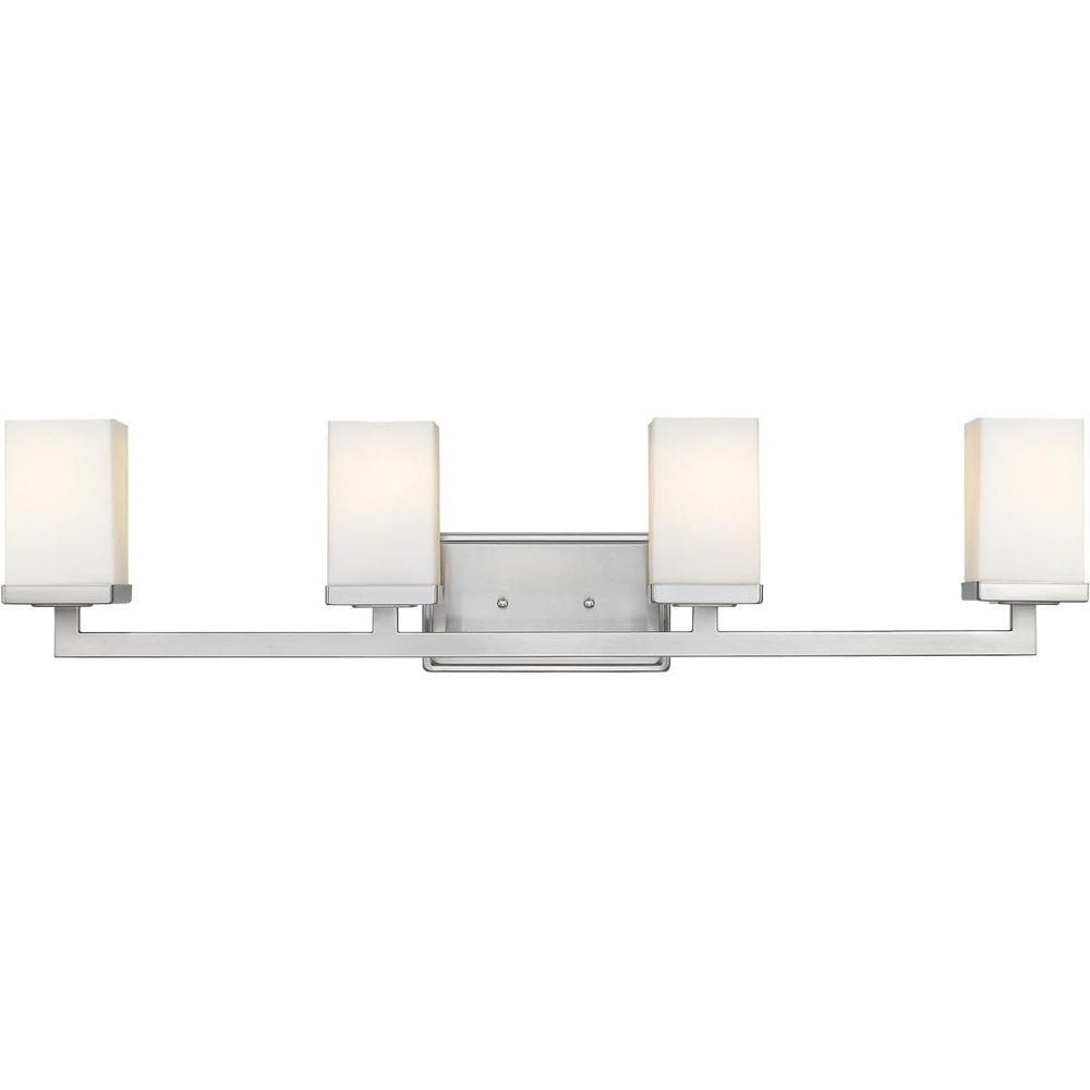 Open Box - Z-Lite 1900-4V Tidal 4 Light Bathroom Vanity Light with Matte Opal Glass Shade