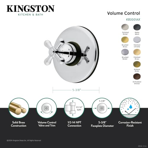Open Box - Kingston Brass KB3007AX - Volume Control Faucet