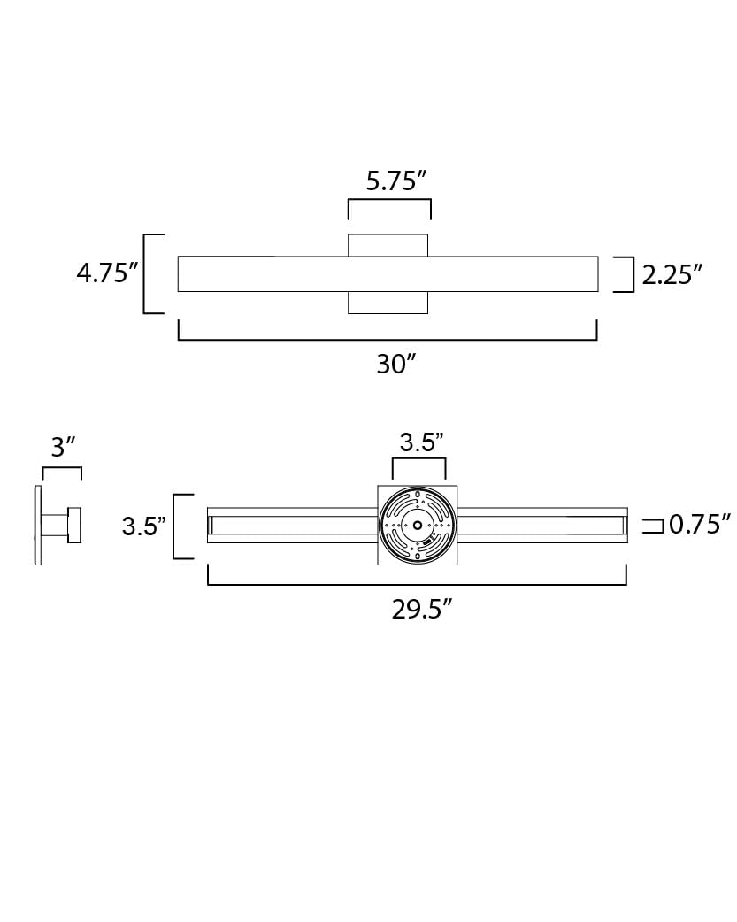 Open Box - ET2 E42663-SBR - Bathroom Fixtures Indoor Lighting