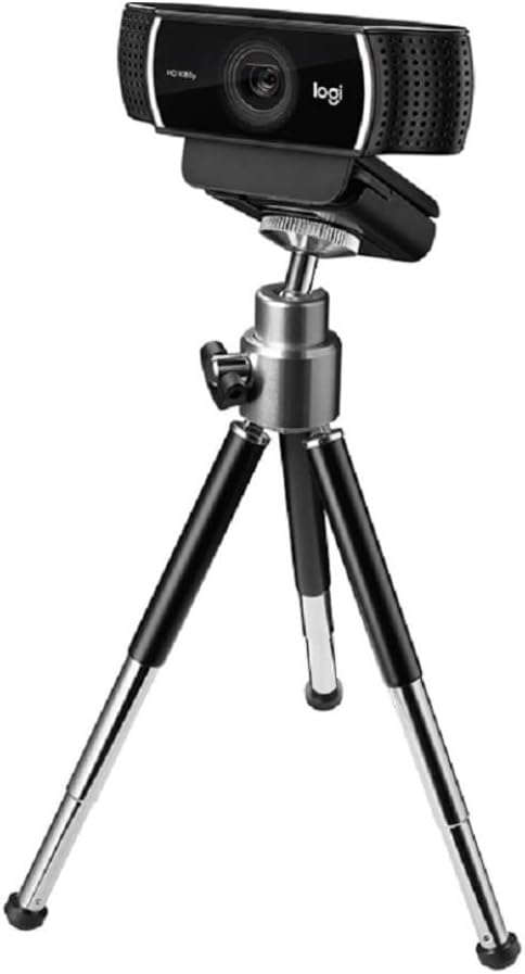 Refurbished - Logitech C922 Pro Stream Webcam 1080P Camera for HD Video Streaming & Recording 720P At 60Fps with Free Tripod (960-001087)