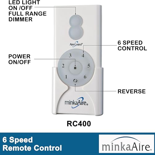 Open Box - MinkaAire F787-WHF 3 Blade 52" Simple Outdoor Ceiling Fan - Remote and Blades Included