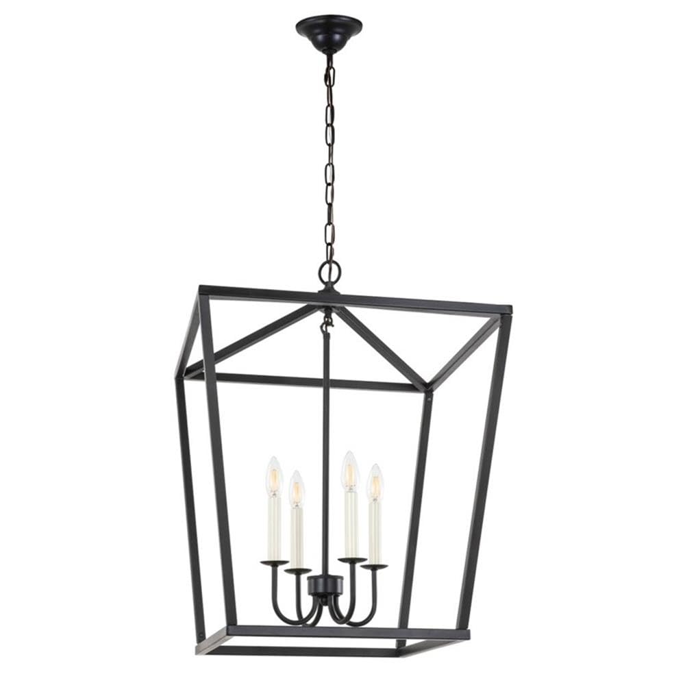 Open Box - Elegant Lighting LD6008D20BK - Chandeliers Indoor Lighting