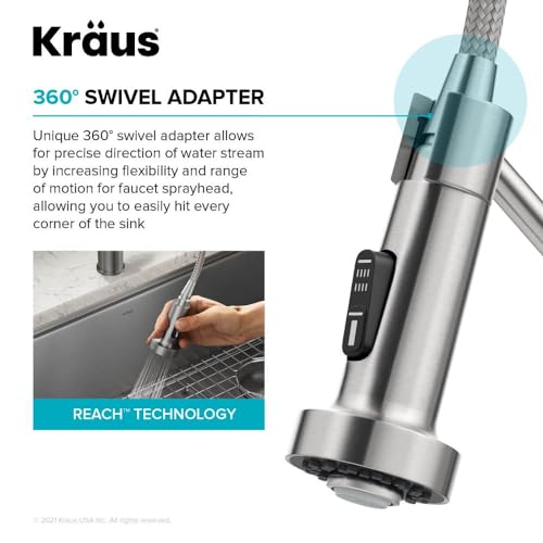 Open Box - Kraus KFF-1610SFS - Kitchen Faucet